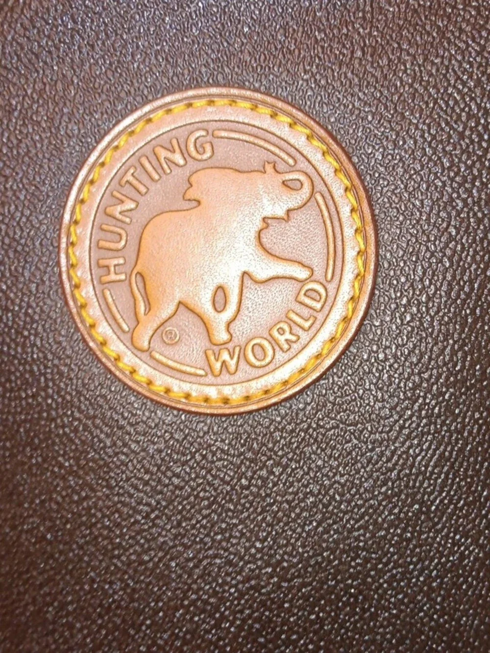 Brown Leather HUNTING WORLD Messenger Bag